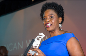 Olajumoke Adenowo receiving her award